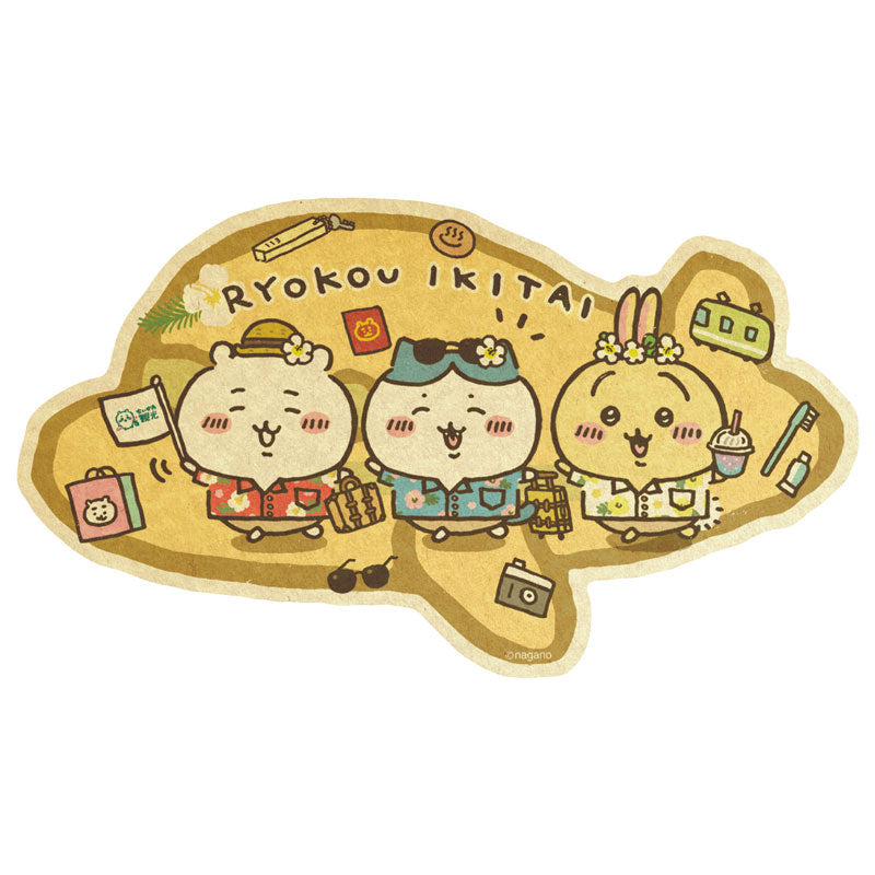 吉伊卡哇 旅行貼紙 吉伊卡哇觀光（1）RYOKOU IKITAI ちいかわ トラベルステッカー ちいかわ観光 （1）RYOKOU IKITAI