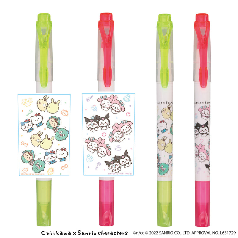 吉伊卡哇×三麗鷗角色 透明筆2支組 ちいかわ×サンリオキャラクターズ プロパスウィンドウ2本セット