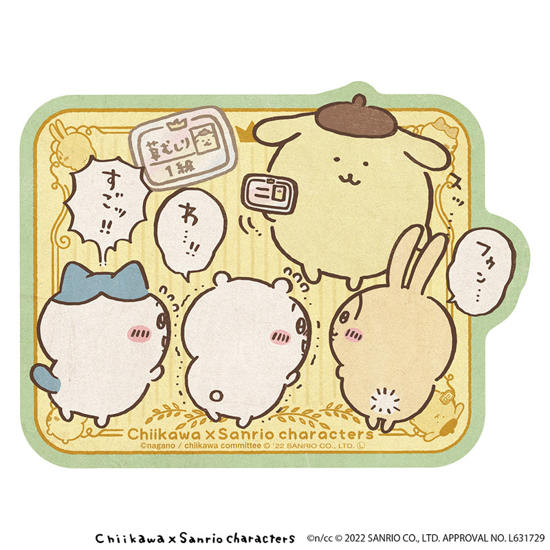吉伊卡哇×三麗鷗角色 旅行貼紙（2）真厲害 ちいかわ×サンリオキャラクターズ トラベルステッカー （2）すごーい