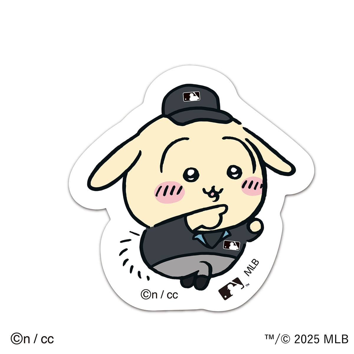 吉伊卡哇×MLB TOKYO SERIES 不規則貼紙 ⑨ 兔兔 ちいかわ×MLB TOKYO SERIES ダイカットステッカー⑨うさぎ