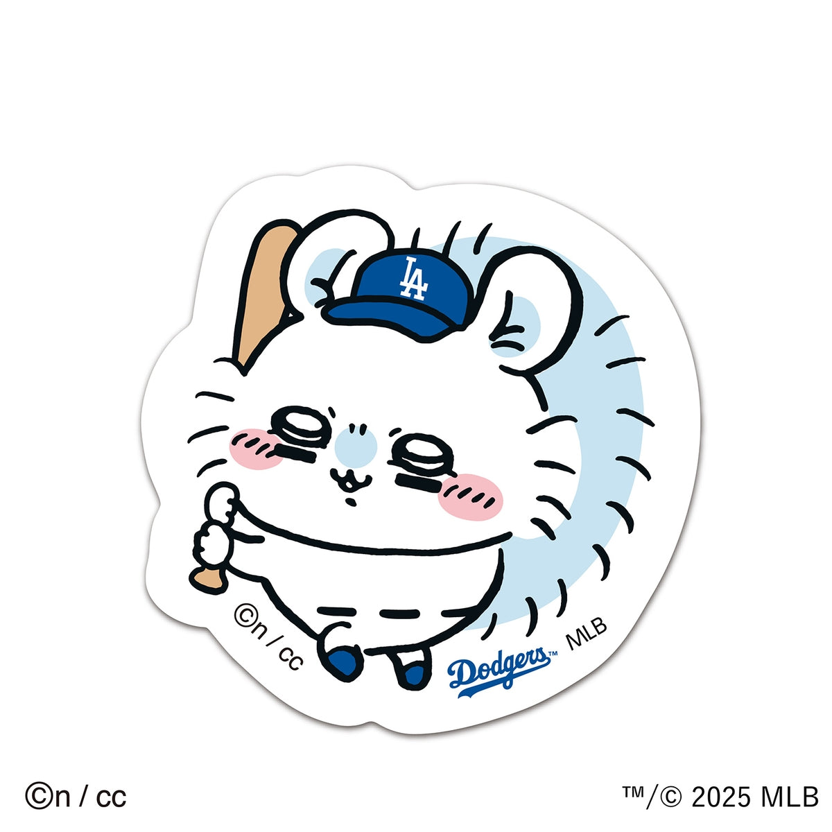 吉伊卡哇×MLB TOKYO SERIES 不規則貼紙 ⑩ 小桃鼠 ちいかわ×MLB TOKYO SERIES ダイカットステッカー⑩モモンガ