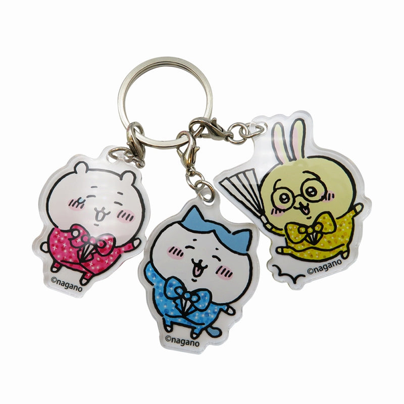 吉伊卡哇 三連壓克力鑰匙圈 漫才時間（吉伊卡哇） ちいかわ 3連アクリルキーホルダー 漫才ですよ ちいかわ