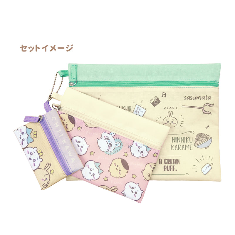 吉伊卡哇 3連小袋（夥伴滿滿）ちいかわ 3連ポーチ（仲間がいっぱい）