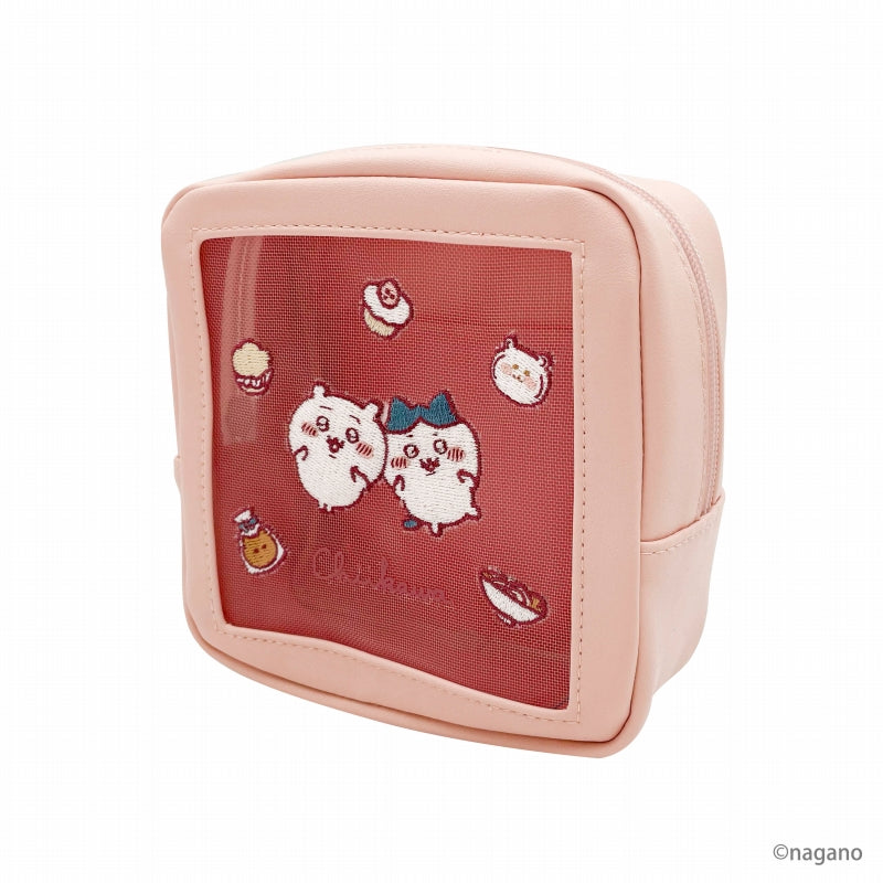 吉伊卡哇 網眼方形收納包 PK ちいかわ メッシュボックスポーチ PK