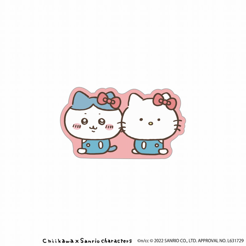 吉伊卡哇×三麗鷗角色 壓克力夾（凱蒂猫小八貓） ちいかわ×サンリオキャラクターズ アクリルクリップ（キティハチワレ）