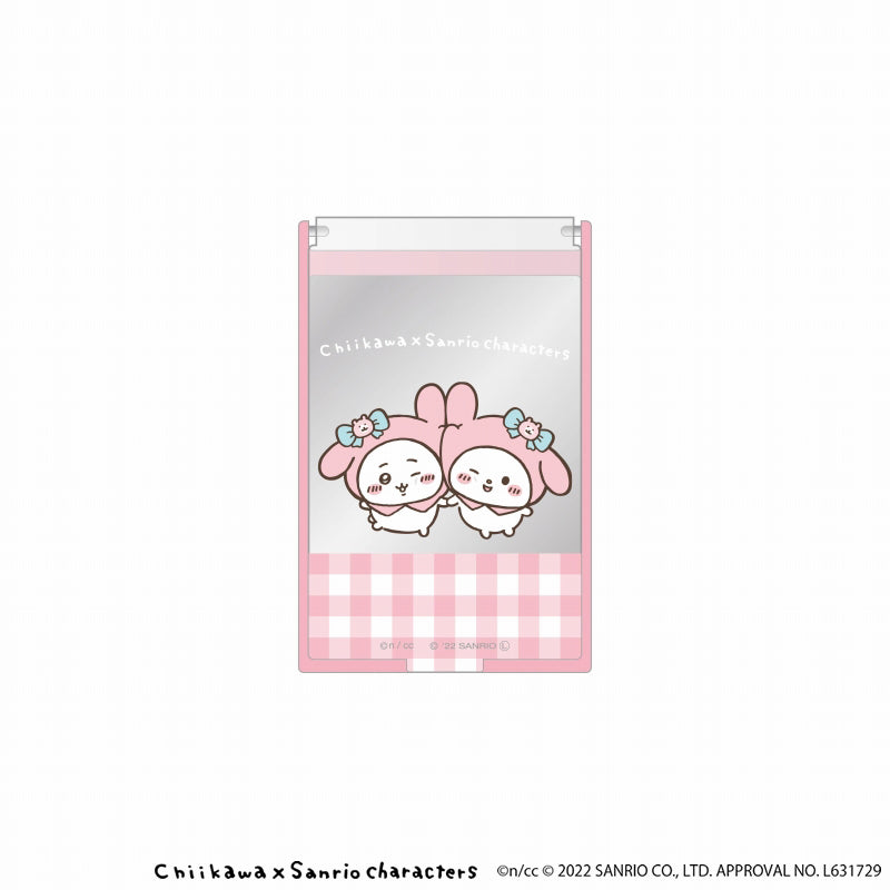 吉伊卡哇×三麗鷗角色 鏡子S（美乐蒂吉伊卡哇） ちいかわ×サンリオキャラクターズ ミラーS（マイメロちいかわ）