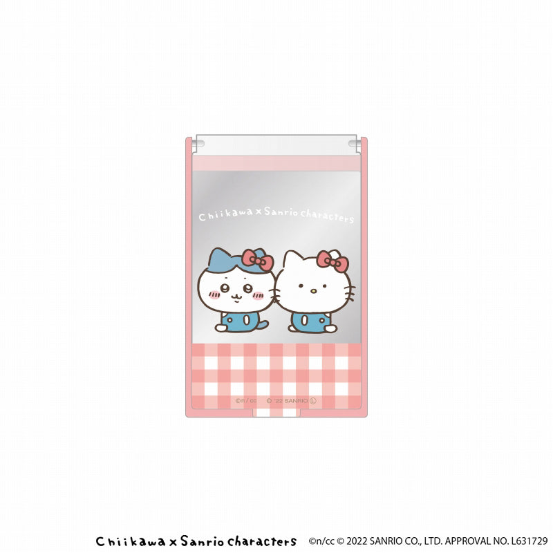 吉伊卡哇×三麗鷗角色 鏡子S（凱蒂猫小八貓） ちいかわ×サンリオキャラクターズ ミラーS（キティハチワレ）