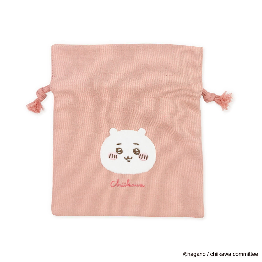 吉伊卡哇 輕軟貼布 小布袋（吉伊卡哇） ちいかわ ふわふわワッペン 巾着（ちいかわ）