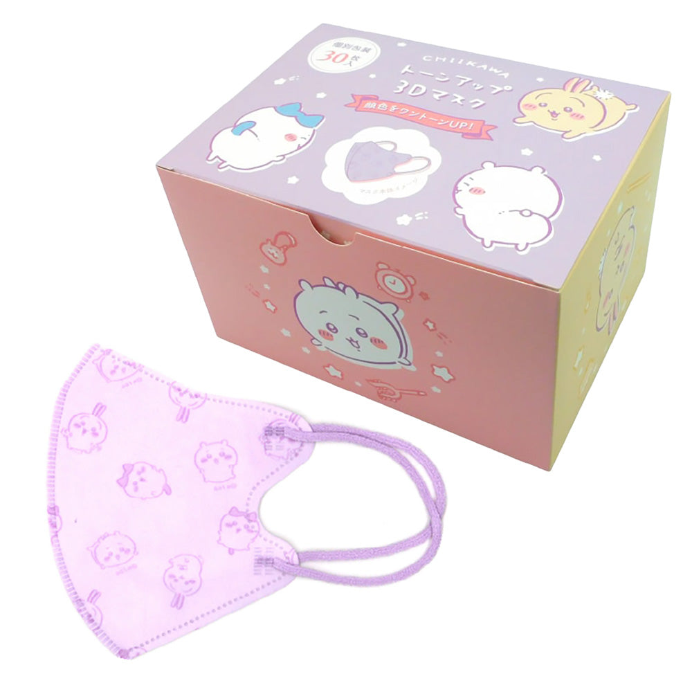 吉伊卡哇 Tone-up 3D口罩 30片裝（普通尺寸） ちいかわ トーンアップ3Dマスク 30枚（ふつうサイズ）