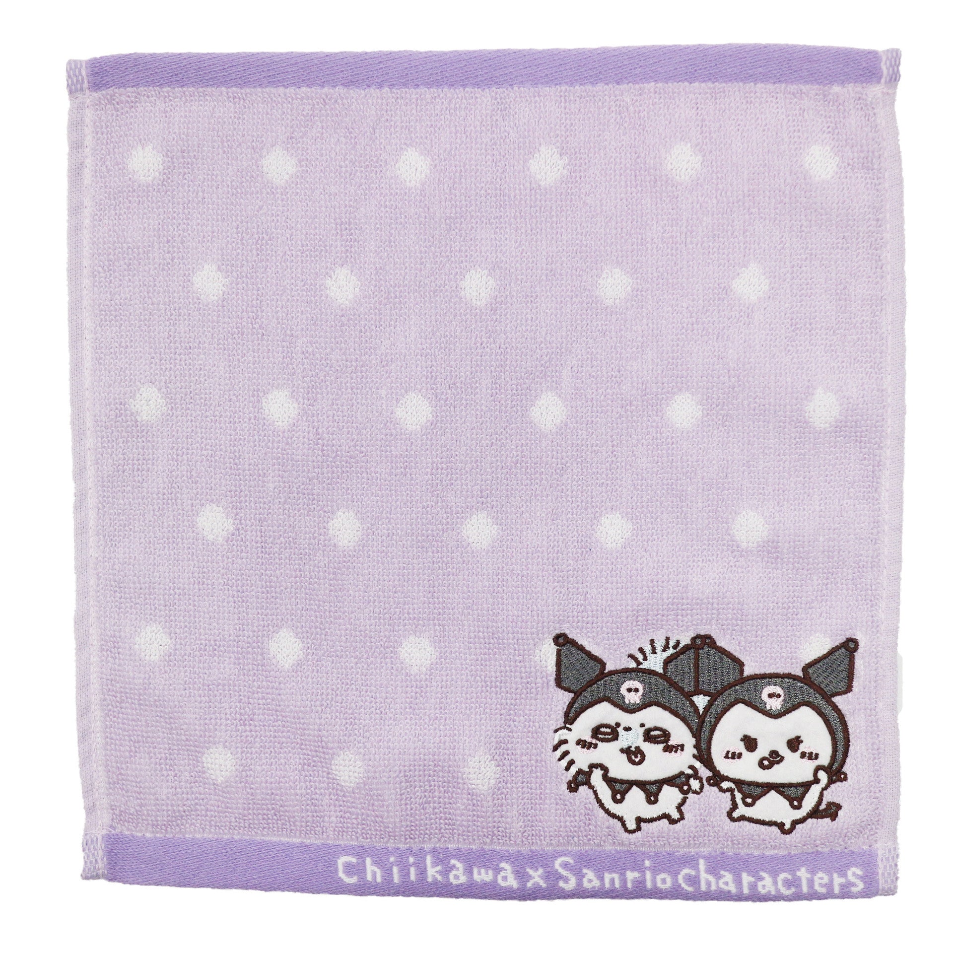 吉伊卡哇×三麗鷗角色 迷你毛巾（莫莫加與酷洛米） ちいかわ×サンリオキャラクターズ ミニタオル（モモンガとクロミ）