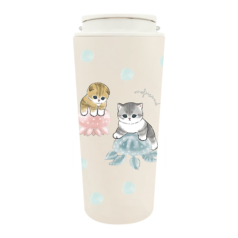 mofusand 攜帶熱隔熱冷卻玻璃杯430毫升（水母） mofusand キャリー保温保冷タンブラー430ml(くらげ)