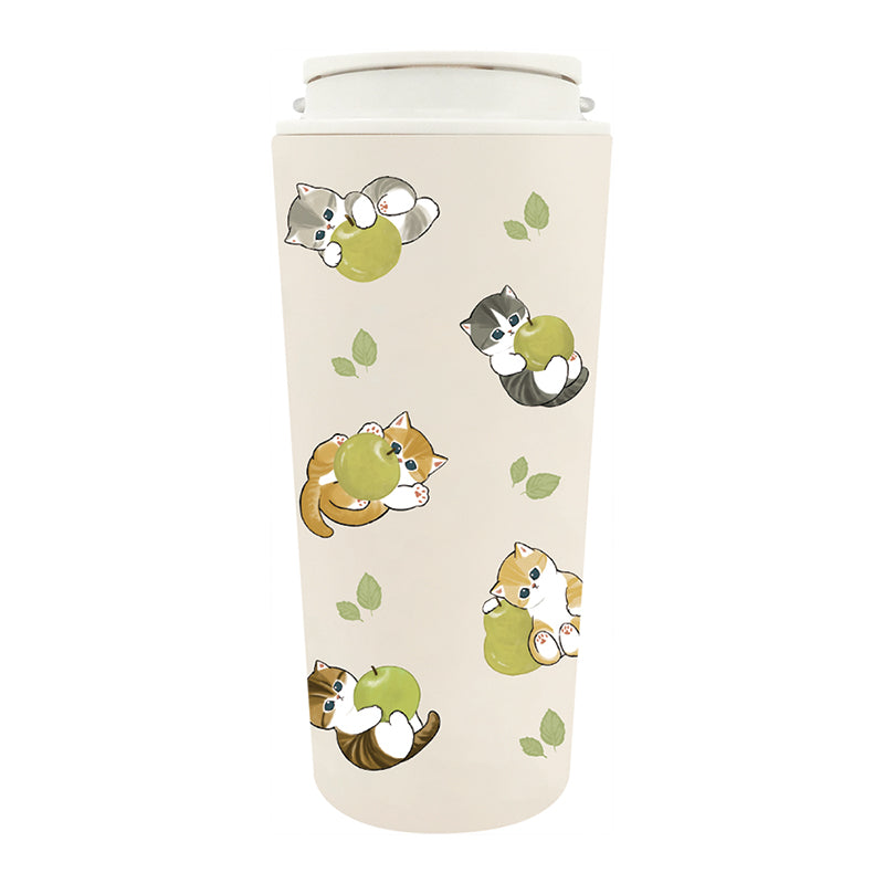 mofusand 攜帶熱絕緣涼爽的玻璃杯430毫升（水果貓) mofusand キャリー保温保冷タンブラー430ml(フルーツにゃん)
