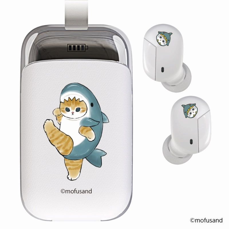 mofusand 完全無線耳機（鯊魚貓) mofusand 完全ワイヤレスイヤホン(サメにゃん)