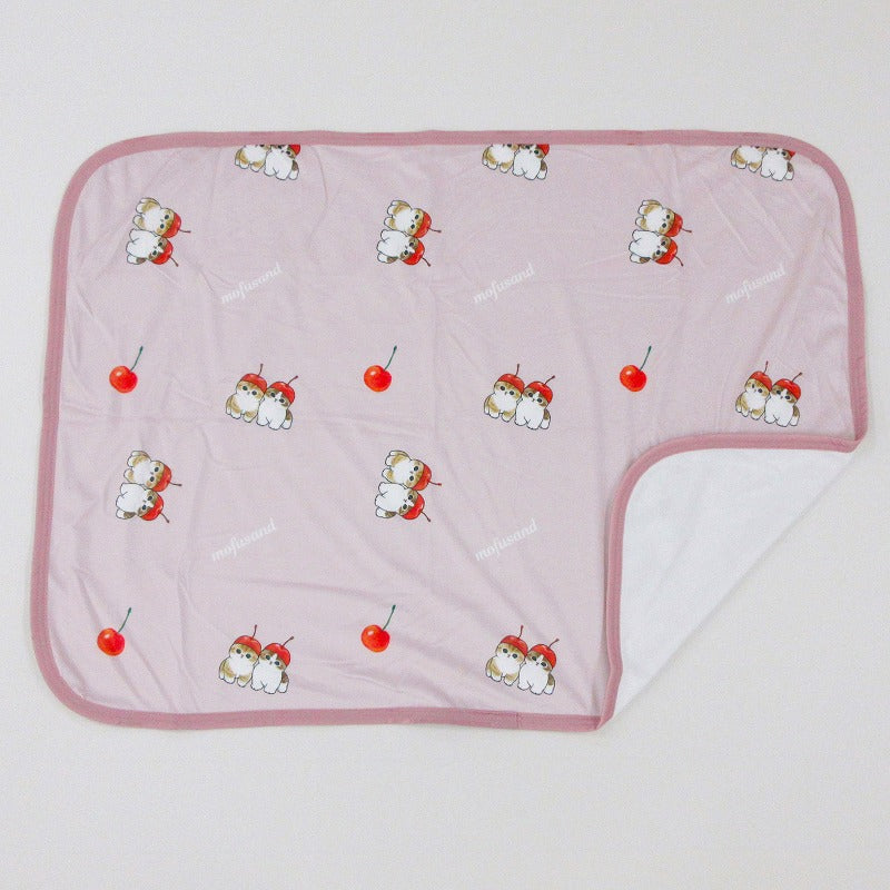 mofusand 帶小袋的毯子（櫻桃） mofusand ポーチ付きブランケット(さくらんぼにゃん)