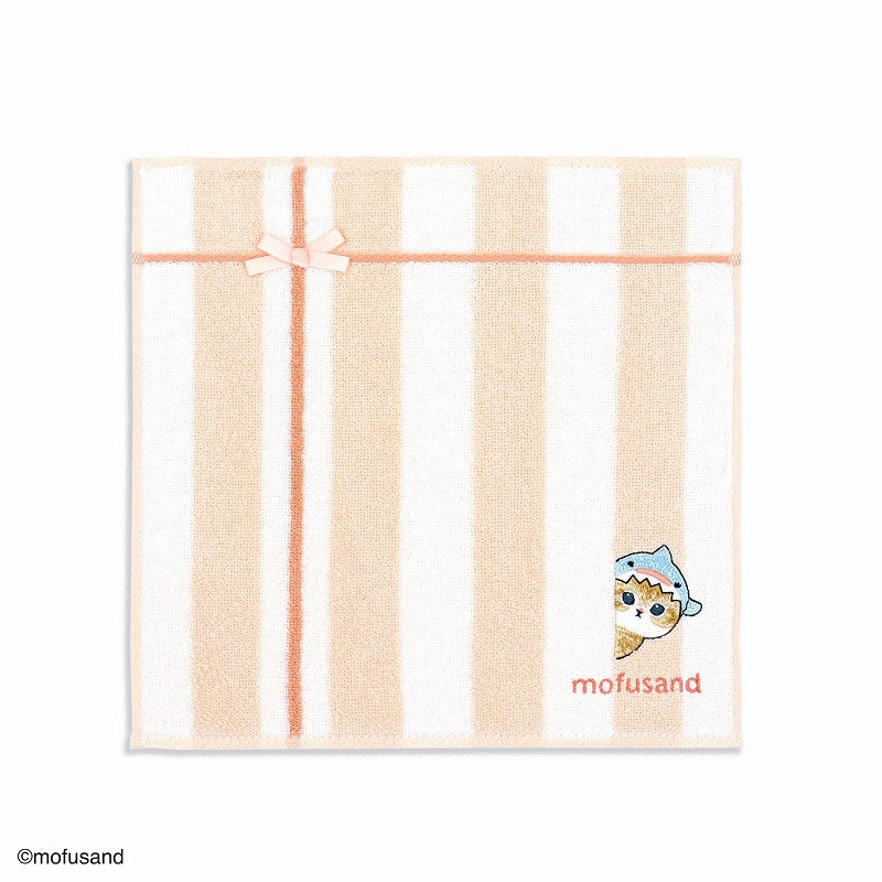 mofusand 毛巾手帕（粉紅色） mofusand タオルハンカチ(じっ ピンク)