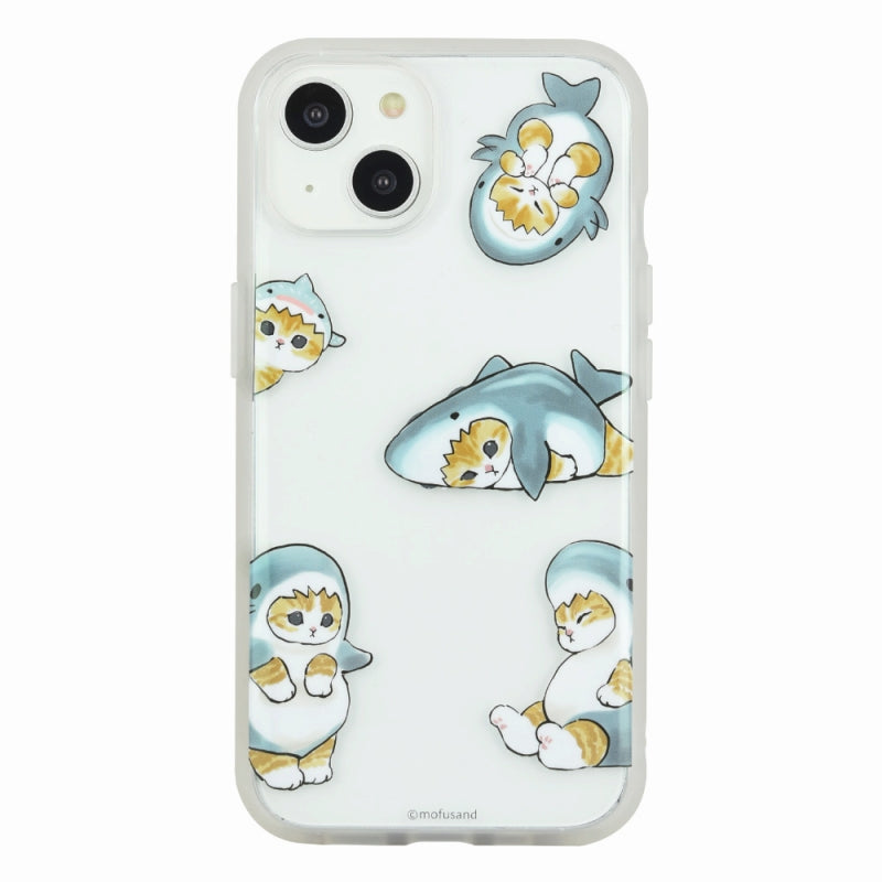 mofusand iiiifit透明iPhone 14/13兼容案件（鯊魚貓) mofusand IIIIfit Clear iPhone 14/13対応ケース(サメにゃん)