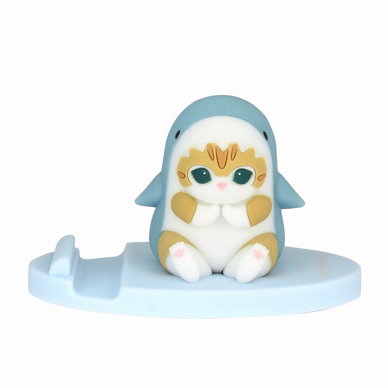 mofusand 吊飾移動架（鯊魚貓) mofusand マスコットモバイルスタンド(サメにゃん)