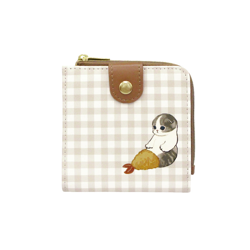 mofusand 迷你錢包（Gingham Check） mofusand ミニ財布(ギンガムチェック)