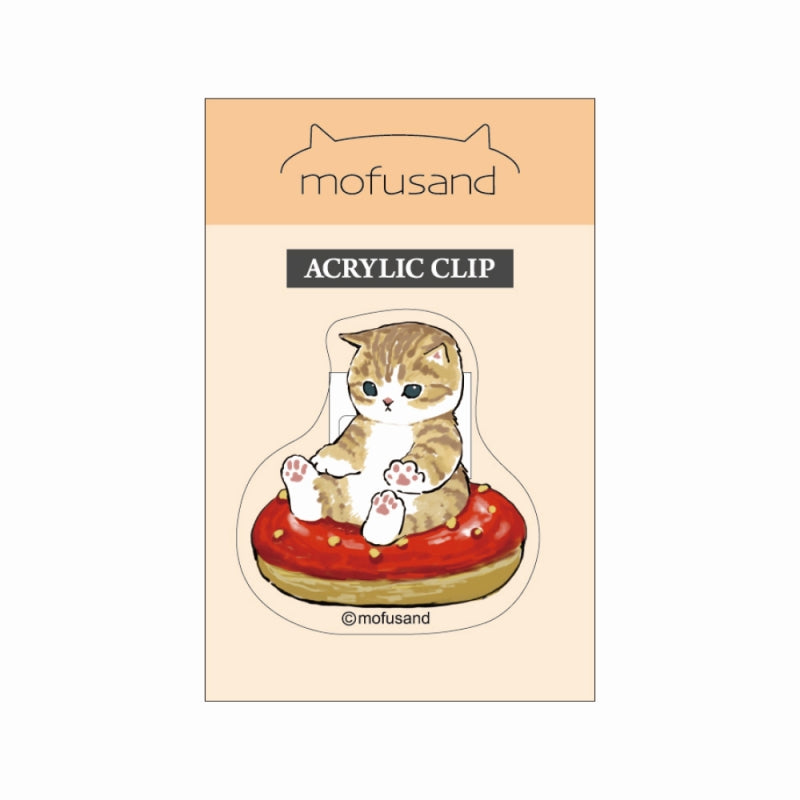 mofusand 丙烯酸夾（甜甜圈） mofusand アクリルクリップ(ドーナッツ)