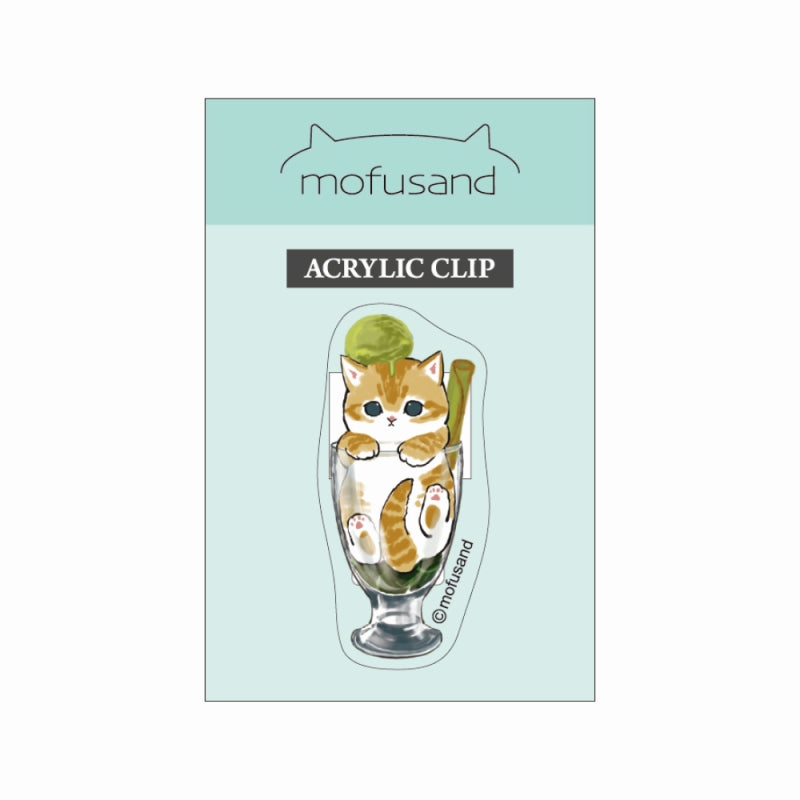 mofusand 丙烯酸夾（Matcha Parfait） mofusand アクリルクリップ(抹茶パフェ)