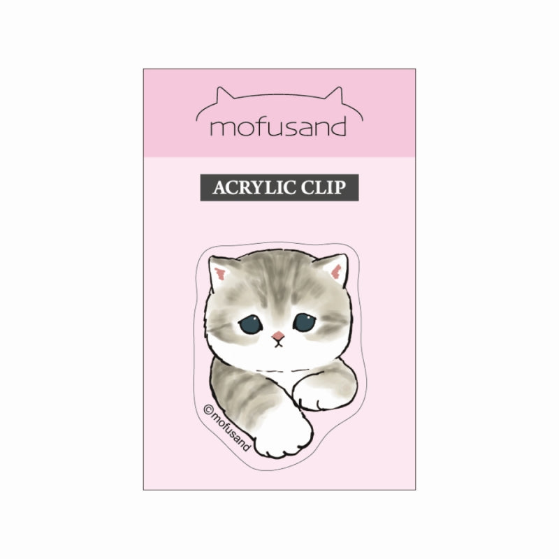 mofusand 丙烯酸夾 mofusand アクリルクリップ(おてて)