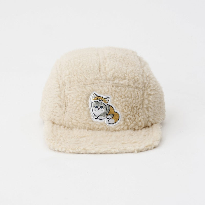 mofusand Mokomoko Cap Nyan Pants Kitsune自然 mofusand もこもこCAP にゃんパンツきつね ナチュラル