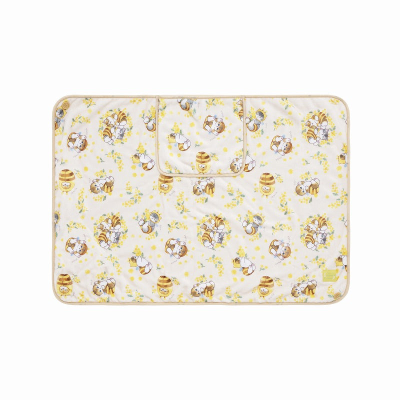 mofusand 帶有存儲口袋的3way毯子（含羞草） mofusand あったか収納ポケット付き3WAYブランケット(ミモザ)