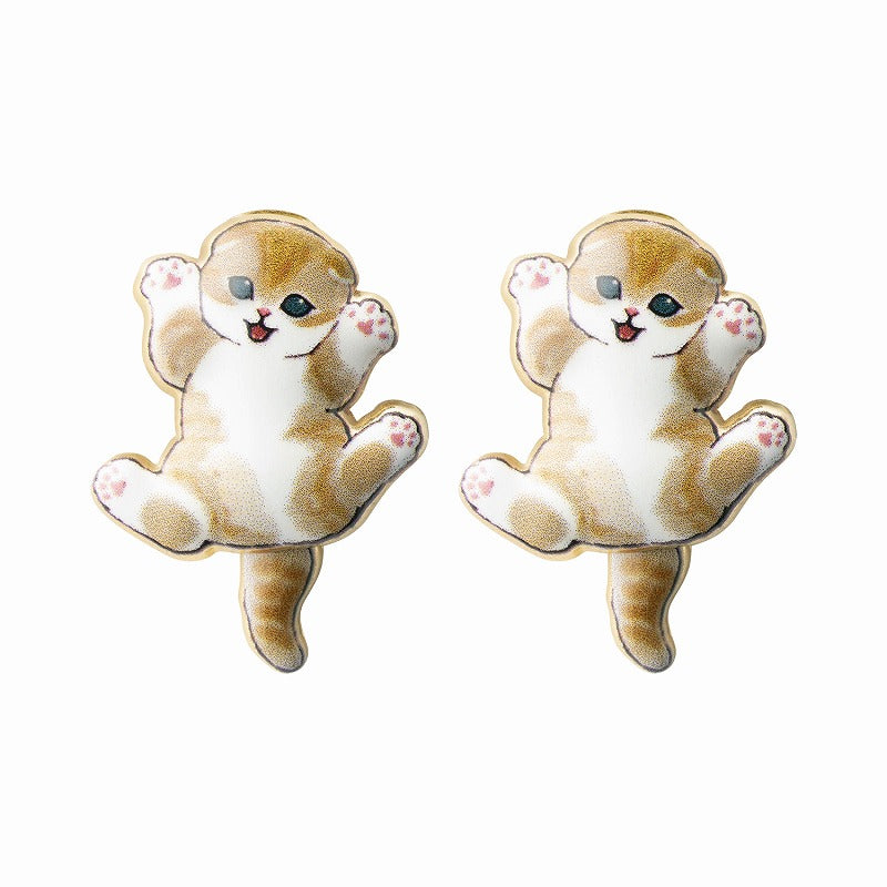 mofusand Shakeyura穿刺 mofusand ゆらゆらピアス(しっぽゆれ茶白)