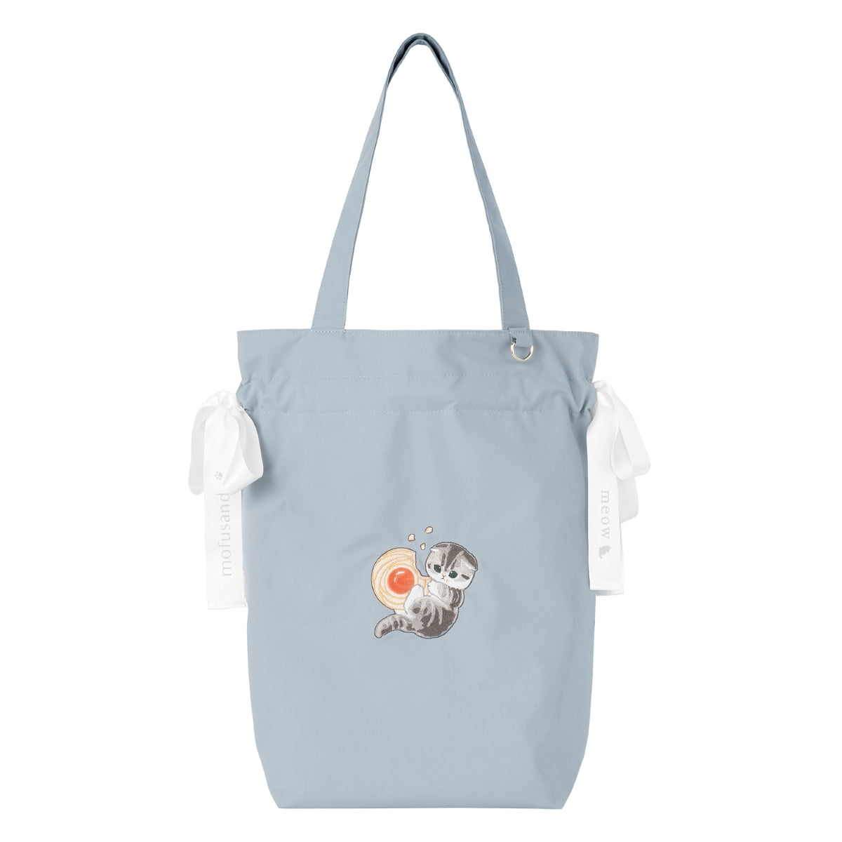 mofusand 絲帶托特包（藍色） mofusand リボントートバッグ(ブルー)