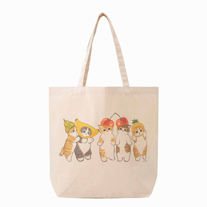 mofusand 大手提袋（水果貓孩子） mofusand 大きめトートバッグ(フルーツにゃんこ)