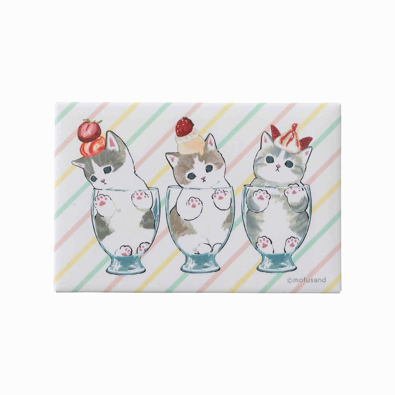 mofusand 方磁鐵（凍糕） mofusand スクエアマグネット (パフェ)