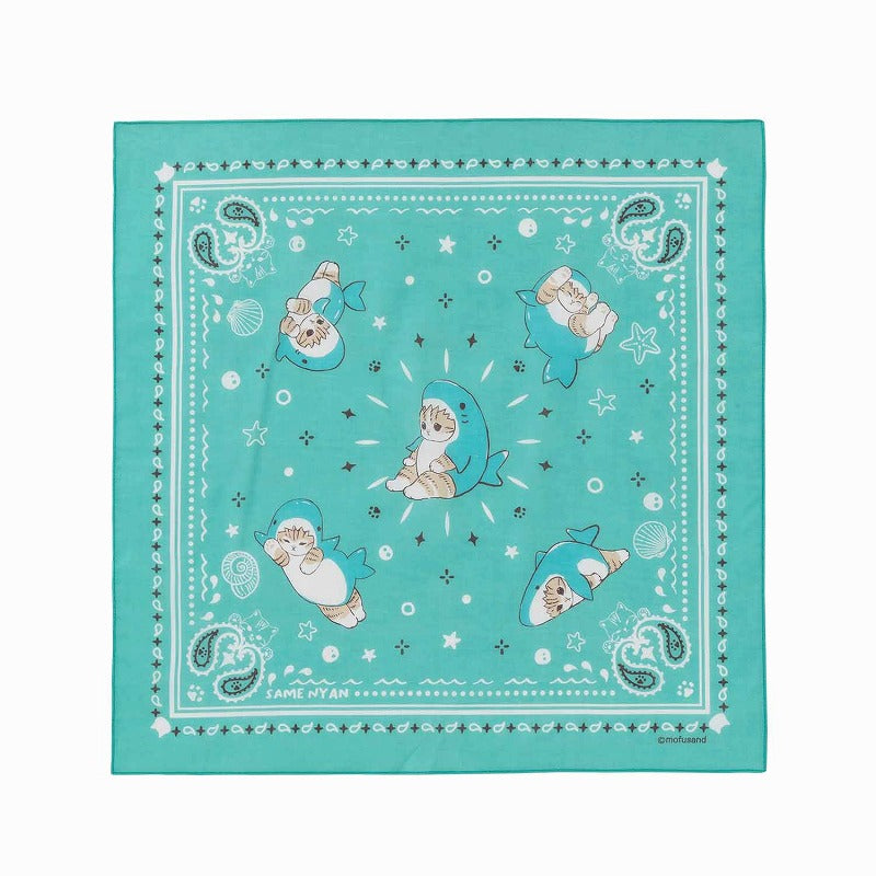 mofusand Bandana Kinkachi（鯊魚貓) mofusand バンダナハンカチ(サメにゃん)