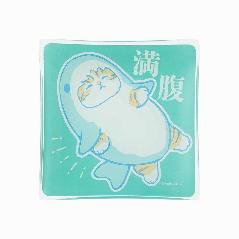 mofusand Square Garlass Ray（鯊魚貓)mofusand スクエアガラストレイ(サメにゃん)