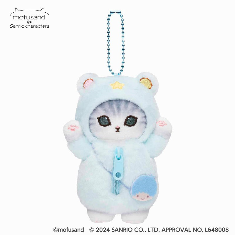 mofusand×三麗鷗 小型的吊飾（小雙星 /奇基） mofusand×サンリオキャラクターズ ミニマスコット(リトルツインスターズ／キキ)