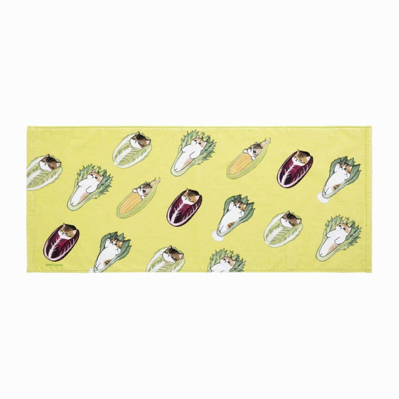 mofusand 毛絨市集 柔軟的面巾（綠色） mofusand もふもふマルシェ やわらかフェイスタオル(グリーン)