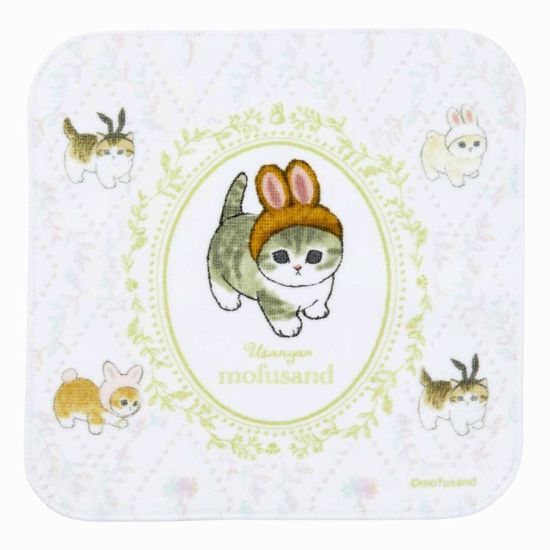 mofusand mofumofu存放手巾（兔仔貓) mofusand もふもふストア ハンドタオル(うさにゃん)