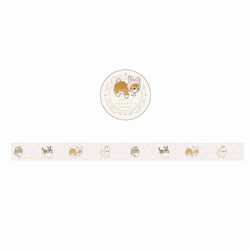 mofusand mofumofu存儲膠帶s（兔仔貓) mofusand もふもふストア マスキングテープS(うさにゃん)