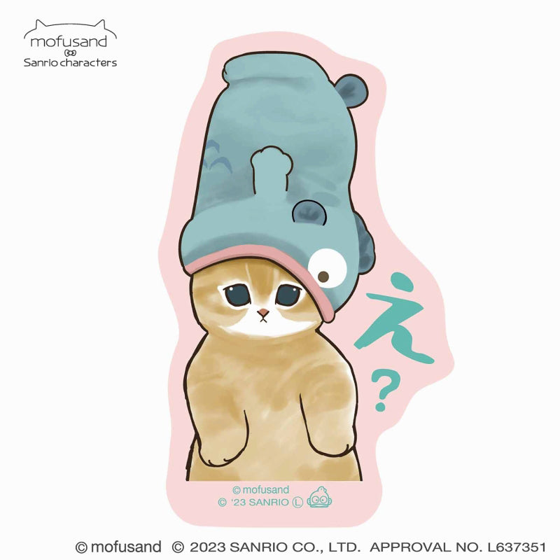 mofusand×三麗鷗 可以在智能手機上粘貼的清晰貼紙（嗯？） mofusand×サンリオキャラクターズ スマホに貼れるサイズのクリアステッカー(え？)