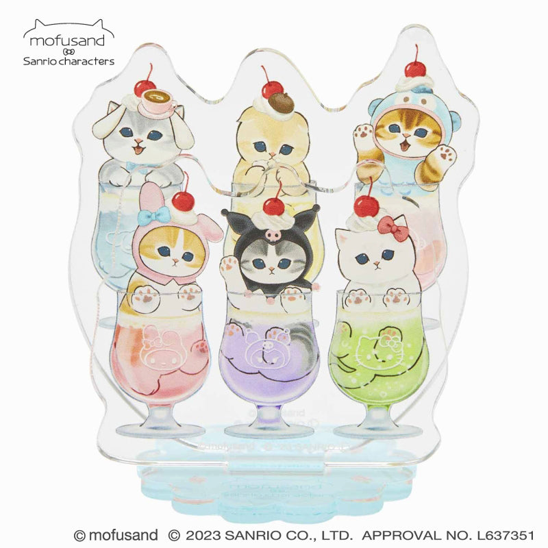 mofusand×三麗鷗 層丙烯酸架（蘇打） mofusand×サンリオキャラクターズ レイヤーアクリルスタンド(ソーダ)