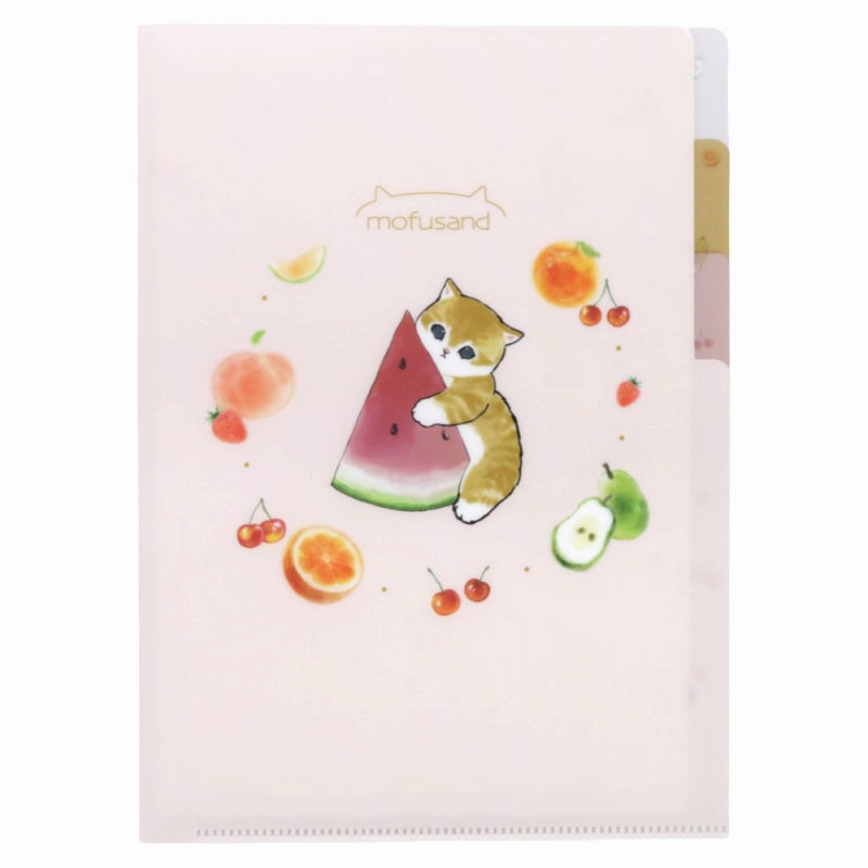 mofusand 清除文件A5 3P（水果） mofusand クリアファイルA5 3P(フルーツ)