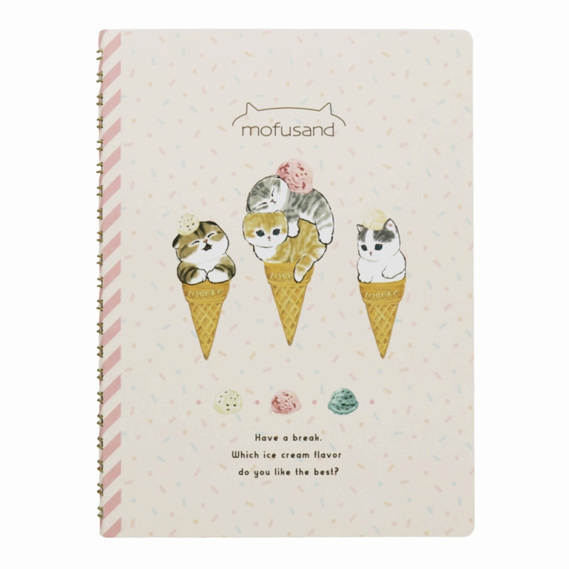 mofusand 戒指注意A5（ICE NYAN） mofusand リングノートA5(アイスにゃん)