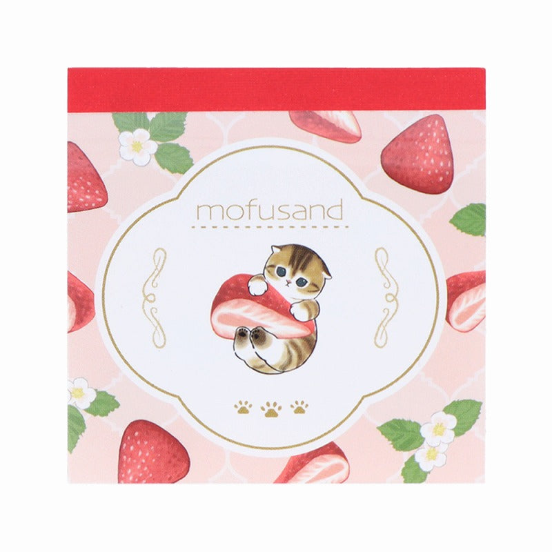 mofusand Square Memini（草莓茶） mofusand スクエアメモミニ(ストロベリーティー)