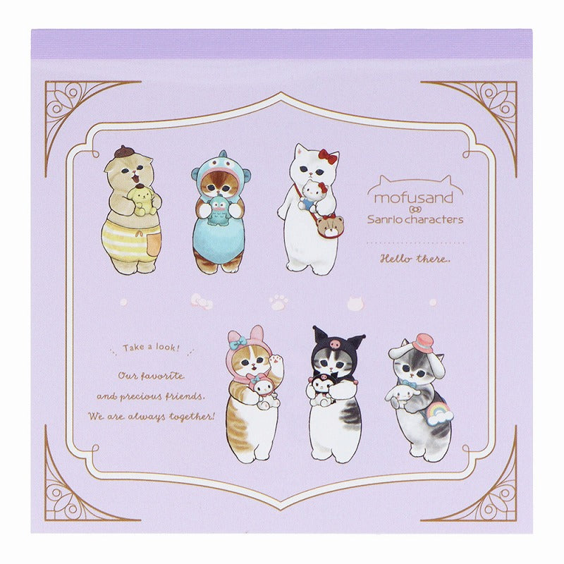 mofusand×三麗鷗 正方形備忘錄（玩偶) mofusand×サンリオキャラクターズ スクエアメモ(ぬいぐるみ)