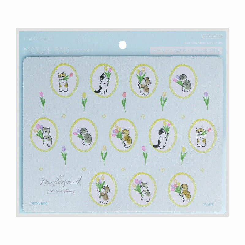 mofusand 鼠標墊（淺藍色） mofusand マウスパッド(ライトブルー)