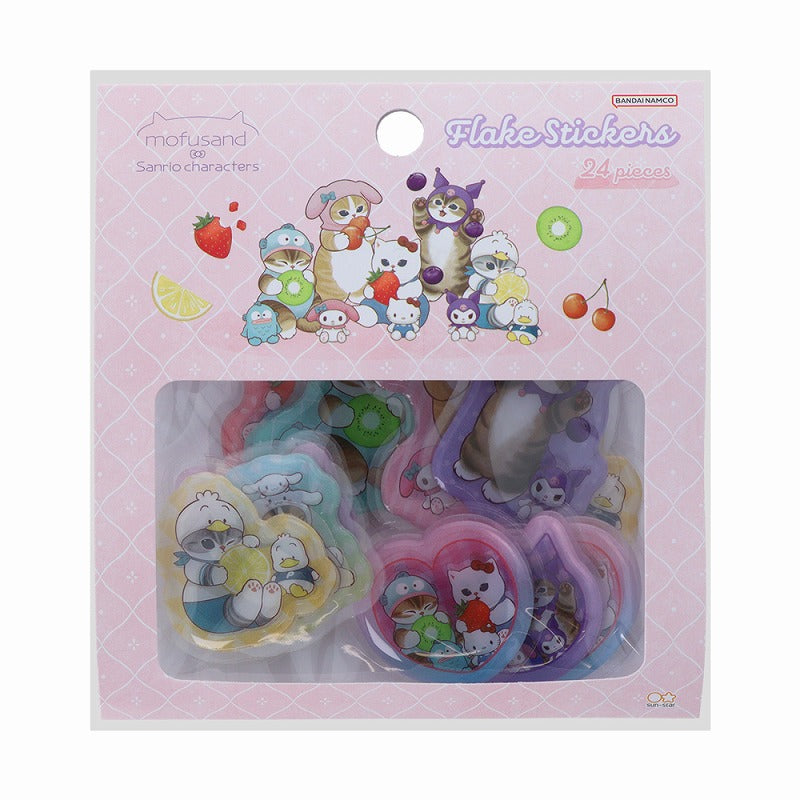 mofusand×三麗鷗 豐滿的印章（水果） mofusand×サンリオキャラクターズ ぷっくりシール(フルーツ)