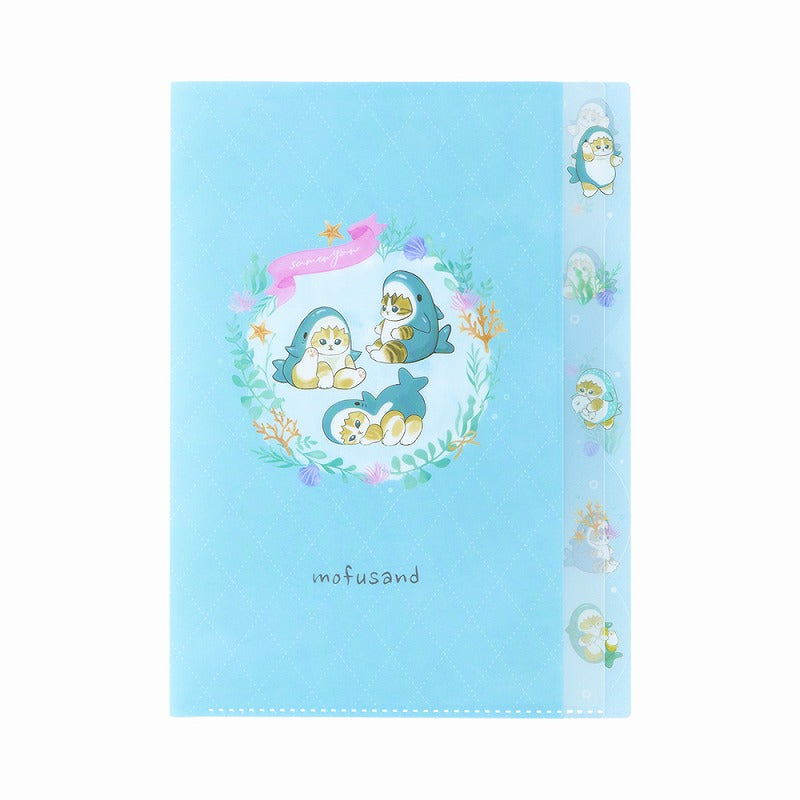 mofusand die-切除文件5p（鯊魚貓) mofusand ダイカットクリアファイル5P(サメにゃん)
