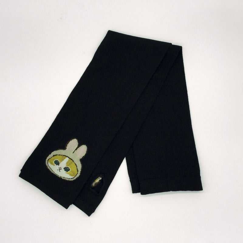 mofusand 打印臂蓋（兔仔貓編輯的黑色） mofusand プリントアームカバー(うさにゃん編柄 黒)