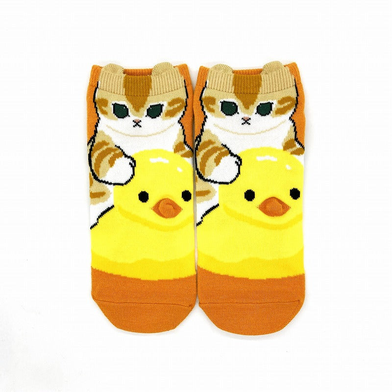 mofusand 帶突起的前襪子（鴨） mofusand 突起付フロントソックス(アヒル)