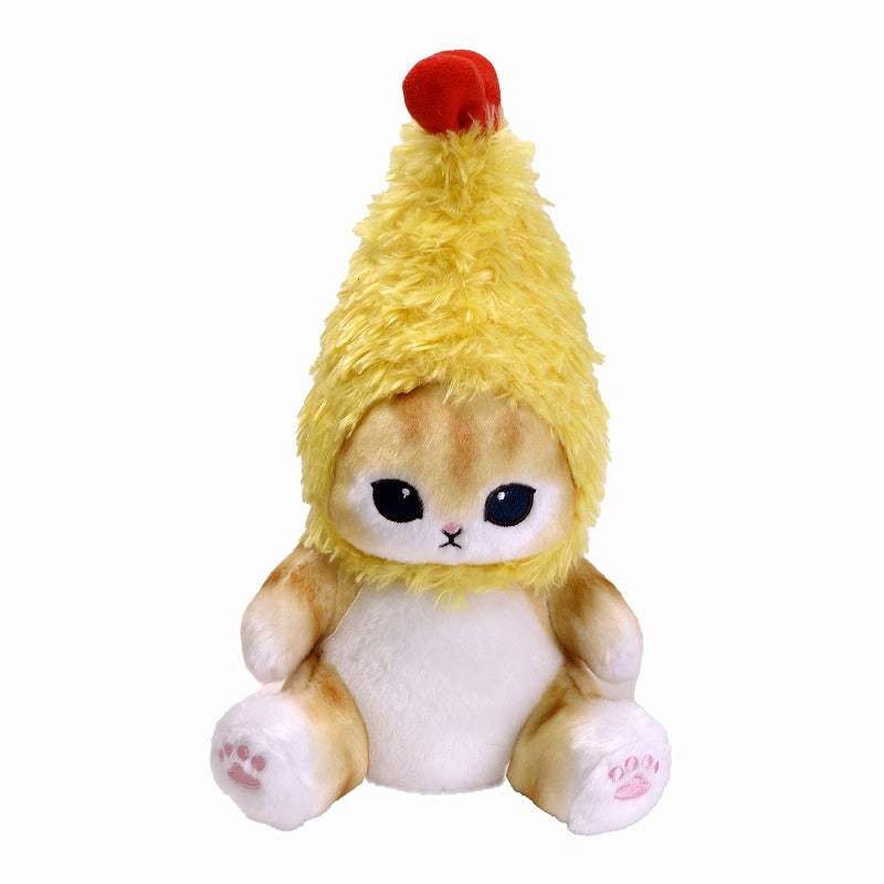 mofusand 帕塔瑪玩偶(炸蝦貓·淺褐色的） mofusand ぽてたまぬいぐるみ(えびにゃん・ベージュ)