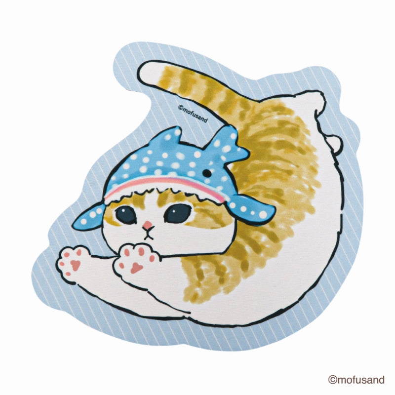 mofusand 模擬鼠標墊 mofusand ダイカットマウスパッド(さめ とびはね)